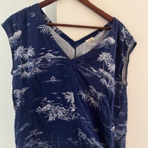 Anthropologie Nautical side knot top